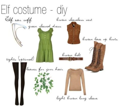 Elf costume DIY Fantasy Elf Costume Diy, Hobbit Elf Costume, Easy Elf Costume Diy, Druid Cosplay Diy, Nature Elf Costume, Diy Medevil Costume, Elf Costume Ideas Diy, Fairy Elf Costume Diy, Diy Elven Costume