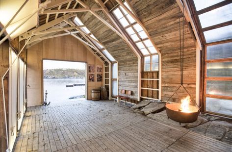 Architects: TYIN tegnestue   Location: More og Romsdal, Norway  Project Area: 2011  Photographs: Pasi Aalto Norway Adventure, Adventure Journal, Lakefront Living, Lakefront Property, House Boat, Summer House, Fire Pit, Norway, Tiny House