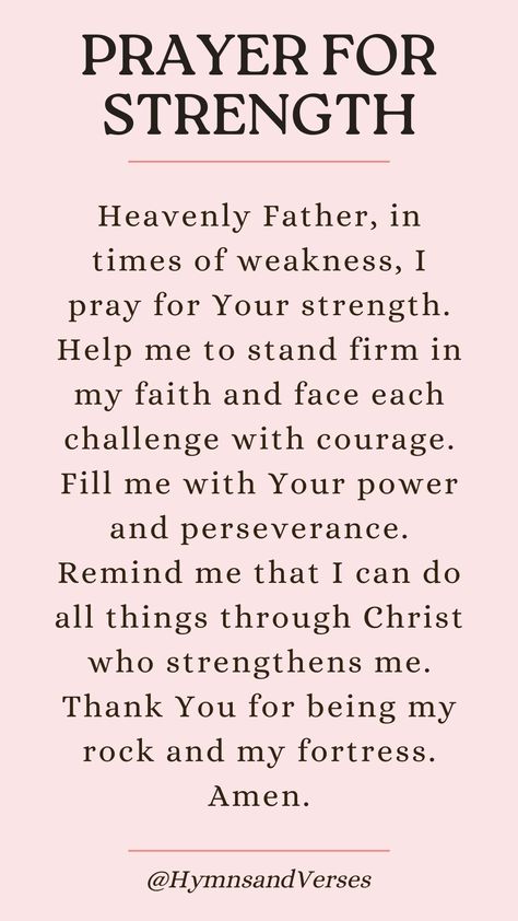 Find strength and courage with this prayer. Ask God for the resilience to overcome challenges and stay strong in faith. Scripture For Self Love, Prayers For The Week, Best Prayers For Healing, Godly Affirmations Faith, Prayers For Others Healing, God Help Me Through This Strength Quotes, Words Of Encouragement Quotes Positivity, Prayers For Health And Healing Quotes, Inspirational Words Of Encouragement Spiritual Inspiration