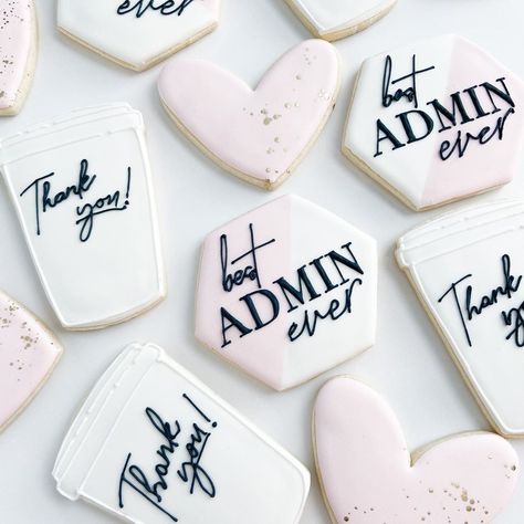 Staff Appreciation Cookies, Administrative Professionals Day Cookies, Employee Appreciation Cookies, Administrative Assistant Day, Principals Day, Admin Professionals Day, Teacher Cookies, Admin Day, Secretary's Day