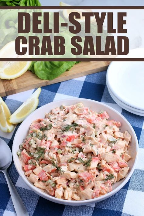 This delicious Deli-Style Crab Salad is easy to make and better than the store-bought kind! A mixture of imitation crab, veggies, and homemade dressing! Odd Recipes, Crab Salad Recipe, Sea Food Salad Recipes, Salvation Prayer, Food Fest, Delicious Seafood Recipes, Yummy Seafood, Deli Style, Crab Salad