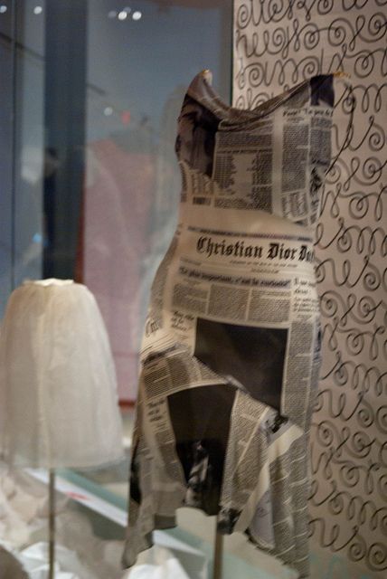 John Galliano/Christian Dior Newspaper Dress by cphoffman42, via Flickr Dior Newspaper Dress, Dior Newspaper, News Paper Dress, John Galliano Newspaper, Galliano Newspaper, Newspaper Fashion, Newspaper Dress, Galliano Dior, Bias Dress