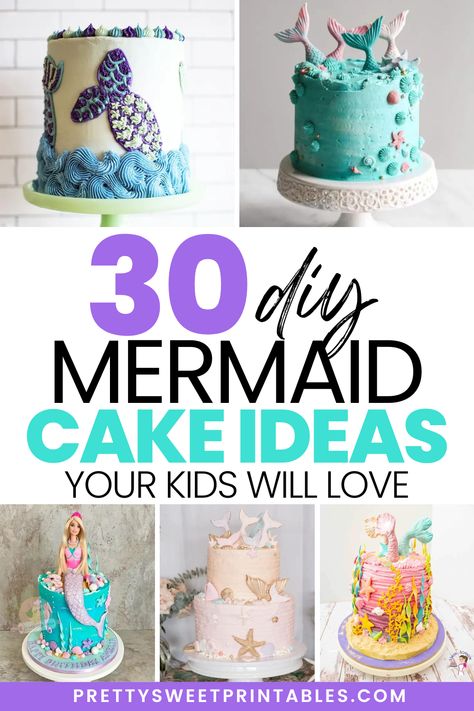 mermaid cake ideas 3rd Birthday Mermaid Cake, Homemade Mermaid Birthday Cake, Little Mermaid Cakes For Girls Birthday, Mermaid Birthday Cake Ideas Diy, Mermaid Cake Recipe, Dive Into 5 Birthday Cake, Easy Mermaid Birthday Cake, Diy Mermaid Cake Simple, Mermaid Cake Tutorial