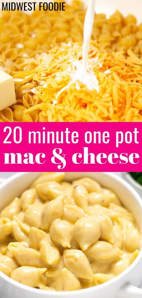 Oven Mac And Cheese, One Pot Mac And Cheese, One Pot Mac, Mac And Cheese Pizza, Amazing Dinners, Easy Mac N Cheese, Pot Mac And Cheese, Easy Mac And Cheese, Future Chef