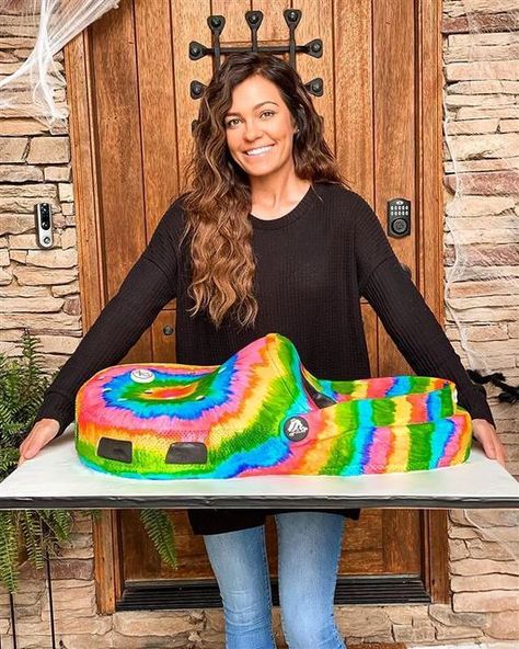 Crocs Shoes on Instagram: "Croc cake so big all of Croc Nation gets a slice! Cake by @ashleycakes.ga 🍰😋" Croc Cake Shoes, Croc Shoe Cake, Croc Cake, Slice Cake, Shoe Cake, Shoes Too Big, Cake Board, Crocs Shoes, 21st Birthday