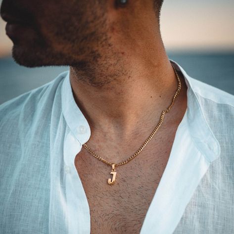 Gold Pendants For Men, Initial Letter Necklace, Gold Initial Pendant, Luxury Jewelry Box, Mens Necklace, Initial Pendant Necklace, Gold Initial, Mens Pendant, Letter Pendants