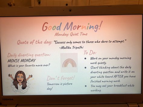 Good Morning Slides Classroom, Teacher Morning Slides, Bitmoji In The Classroom, Join My Google Classroom, Morning Slides Classroom, Teacher Roleplay, Google Slides Aesthetic, Teacher Google Slides, Teacher Rp