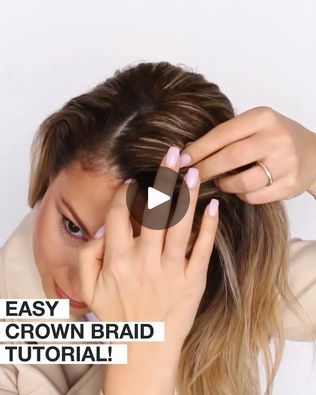 Crown braids are always a good idea! | Crown braids are always a good idea! | By Noemi EspinosaFacebook How To Do A Crown Braid, Braided Crown Hairstyles Half Up, Crown Braid Hairstyles, Crown Braid Tutorial, Braid Crown Tutorial, Crown Braids, Braid Crown, Braided Crown Hairstyles, Helmet Head