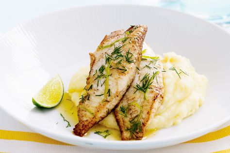 Fish Cutlets, Mash Potato, Pan Fried Fish, Grilled Prawns, Creamy Mash, Mash Recipe, Fish Fillets, White Fish, Healthy Fish