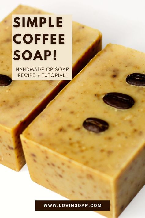 Diy Coffee Soap, Coffee Soap Recipe, Handmade Soap Recipes, Cold Process Soap Recipes, Recipe Tutorial, Coffee Soap, Butter Coffee, Soap Ideas, Coffee Grinds