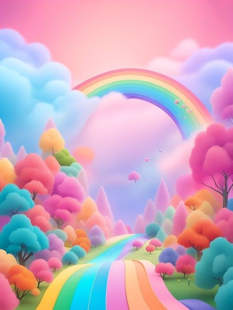 Rainbow Phone Backgrounds, Rainbow Background Wallpapers, Pastel Kawaii Wallpaper, Rainbow Wallpaper Backgrounds, Rainbow Color Background, Unicorn Background, Rainbow Colors Art, Phone Wallpaper Pastel, Rainbow Wallpaper Iphone