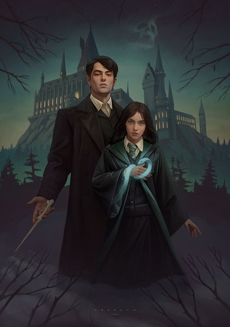 ArtStation - The last of the Gaunt family - Lord Voldemort's horcrux Gaunt Family, Female Harry Potter, Slytherin And Hufflepuff, Dramione Fan Art, Harry Potter Illustrations, Best Riddle, Draco And Hermione, Images Harry Potter, Lord Voldemort