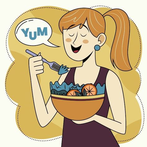 Dibujado a mano persona comiendo ilustra... | Free Vector #Freepik #freevector #apetito #sabroso #delicioso #comida-ilustracion Princess Peach, Vault Boy, Persona, Family Guy, Mario Characters, Fictional Characters