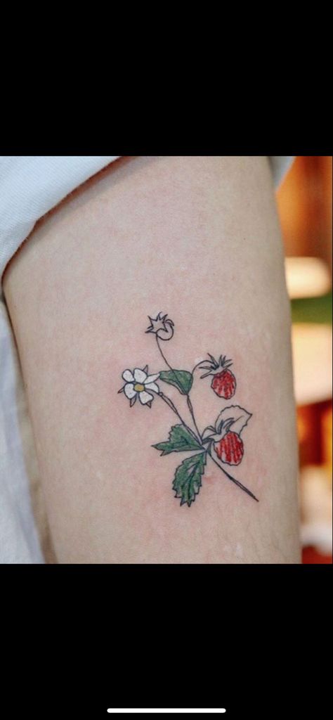 Strawberry Cow Tattoo, Strawberry Tattoo, Cow Tattoo, Strawberry Cow, Tasteful Tattoos, Cow Art, Tattoo Inspo, Life Tattoos, Maple Leaf Tattoo