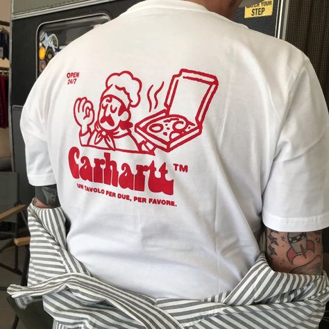 BrotherStorePescara on Instagram: “🍕🍕🍕 Carhartt WIP S/S '20 @carharttwip  #carharttwip #tee #pizza #italianstyle  #newcollection” Carhartt Graphic Tee, Carhartt Design, Clothing Design Ideas, Pizza T Shirt, Carhartt Tshirt, Pizza Tee, Carhartt Shirt, Graphic Shirt Design, Pizza Tshirt