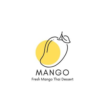 Cute Mango Doodle, Mango Graphic Design, Fruit Logo Branding, Mango Logo Design, Mango Aesthetic, Citrus Logo, Fruits Logo, Mango Thai, Fruit Logo Design Ideas