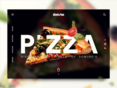 Domino Pizza - Discover Page Pizza Landing Page, Pizza Website Design Inspiration, Pizza Website Design, Bunny Pizza, Pizza App, Domino Pizza, Layout Site, Creative Pizza, Figma Design