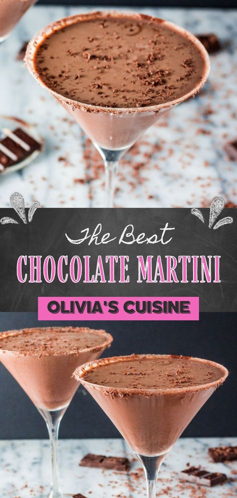 Chocolate Cake Martini, Chocolate Coffee Cocktail, Dark Chocolate Martini, Alcoholic Chocolate Drinks, Chocolate Whiskey Cocktail, Creamy Chocolate Martini, Chocolate Vodka Cocktails, Chocolate Wine Recipes, Best Chocolate Martini Recipe