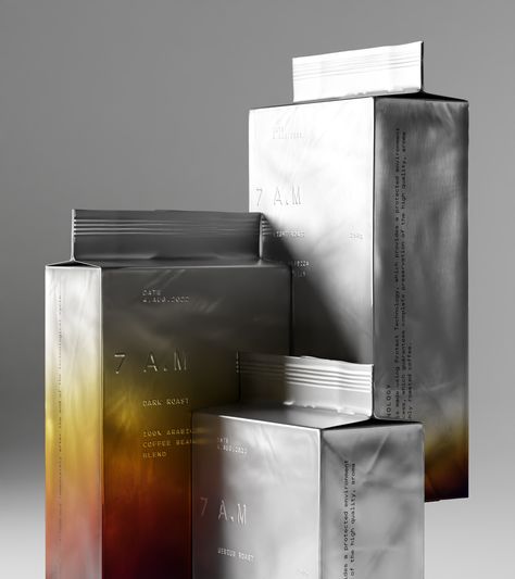 7 A.M – Packaging Of The World Perfume Packaging Design Boxes, Aluminium Packaging, Metallic Packaging, Team Alpha, Metal Packaging, Clever Packaging, Foil Packaging, Coffee Drawing, Dirty Martini