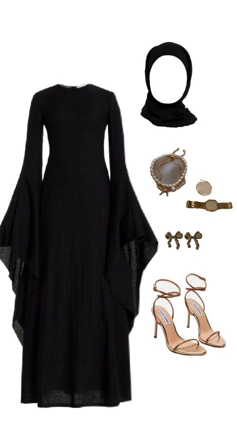 gown dress with hijab Dress With Hijab, Minimalist Wardrobe Capsule, Modest Dresses Fashion, Modest Outfit, Stylish Winter Outfits, Desi Fashion Casual, Muslim Women Fashion, Modest Dresses Casual, Elegant Dresses Classy