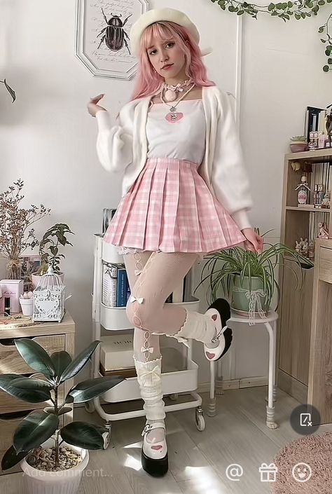 Y2k Fashion Pastel, Cutecore Pink Outfits, Kawaii Preppy Outfits, Pink Outfits With Skirts, Cute Pink Casual Outfits, Kawaii Summer Outfits Pastel, Soft Colored Outfits, Pink Fem Outfits, Pink Outfits Kawaii