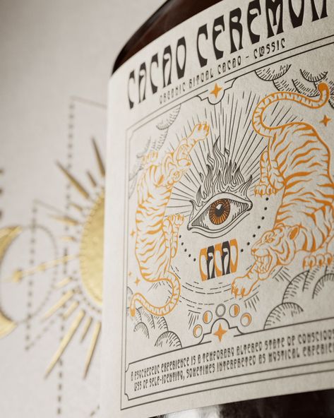 Conceptual Brand Cacao Ceremony Responds To The Urge Of Connection | Dieline - Design, Branding & Packaging Inspiration Cacao Ceremony, Concept Draw, Design Studio Logo, Ceremony Design, Power Animal, Brand Creation, Graphic Design Packaging, Studio Logo, Coffee Branding