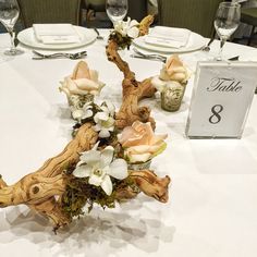 Drift Wood Wedding Decor, Driftwood Floral Designs, Driftwood Table Decor, Driftwood Flower Arrangements, Driftwood Wedding Decor, Driftwood Centerpiece Wedding, Driftwood Centerpieces, Driftwood Wedding Centerpieces, Driftwood Wedding