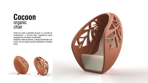 Cocoon Chair on Behance Butterfly Concept, Furniture Design Concept, Coconut Chair, Cocoon Chair, Concept Product, Cafe Concept, Industrial Design Product, Cafe Shop Design, Art Village