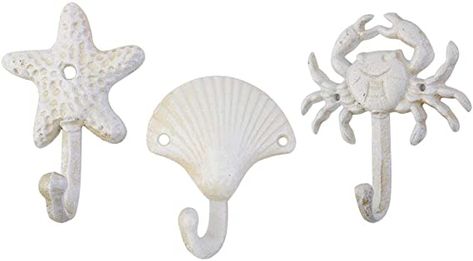 Amazon.com: TOPBATHY 3pcs Nautical Hooks Crab sea Shell Shape Wall Hooks Coat Towel Hooks Robe Key Hat Clothes Hooks Wall Hangers Nautical Beach Coastal Wall Decorations Ornaments: Home Improvement Outdoor Towel Rack, Decorative Wall Hooks, Wall Hangers, Nautical Wall, Decorative Hooks, Towel Hooks, Rustic Walls, Hanging Hooks, Retro Wall