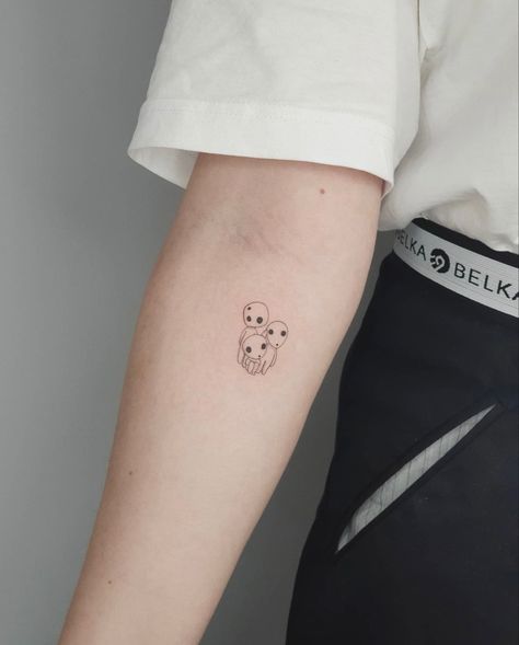 Kodama Tattoo, Cool Tattoos For Girls, Ghibli Tattoo, Pink Tattoo, Special Tattoos, Sketch Tattoo Design, Japanese Tattoo Art, Real Tattoo, Dream Tattoos