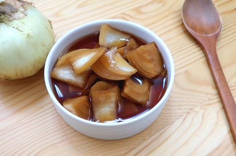 Korean Pickled Onion.  In Korea, we call it Yangpa Jjangajji (양파 장아찌). This recipe is one of the simpler ones - a nice stepping stone into the world of Korean pickles. Skip to Recipe This tradition of pickling has been an integral part of Korean cuisine. During the old days, locals would get together to pickle the leftovers from a harvest. After all, this was the only way to eat vegetables through the long, frigid winters.  In modern times, there is no need to do this anymore. But every year, my Korean Pickles, Crispy Pickles Recipe, Koreansk Mat, Pickled Onion, Korean Side Dishes, Korean Chicken, Korean Cooking, Pickled Veggies, Korean Dishes