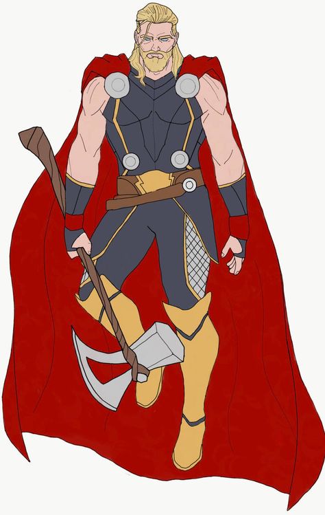 Thor Redesign, Thor Fanart, Thor Comic Art, Thor Art, Marvel Concept Art, Marvel Character Design, Thor Comic, Ragnarok Anime, Marvel Superheroes Art