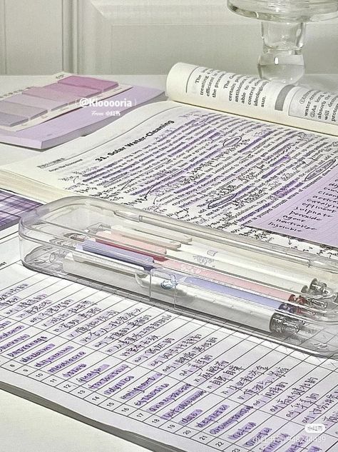 Purple School Aesthetic, 2023 Study, Studying Stationary, Cute Stationary School Supplies, Color Boards, Lavender Aesthetic, Study Stationery, Notes Inspiration, Stationary School