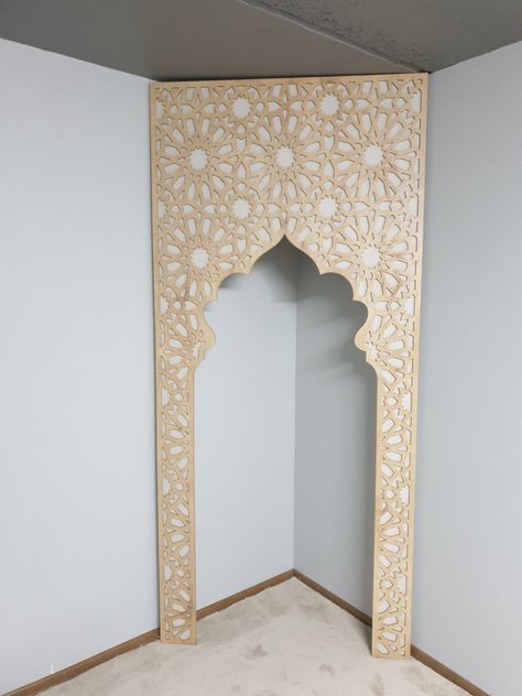 Pray Corner Ideas Islam, Islamic Prayer Room Ideas, Floating Nightstand Ideas, Ramadan Table Decor, Modern Floating Nightstand, Islamic Interior Design, Muslim Prayer Room Ideas, Nightstand Ideas, Prayer Room Ideas