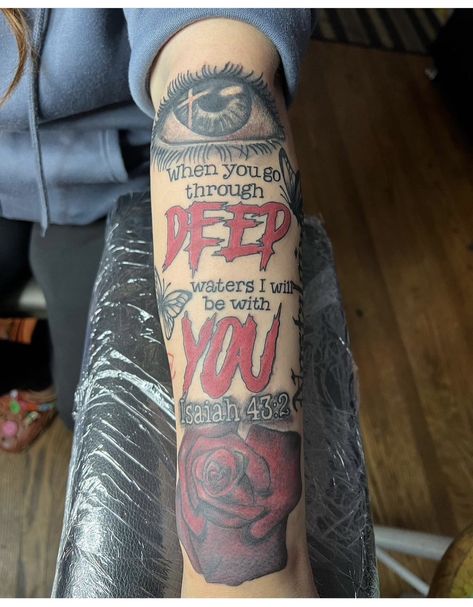 Deep Waters Tattoo, Arm Sleeve Tattoos For Women, Girl Neck Tattoos, Meaningful Tattoo Quotes, Pretty Hand Tattoos, Neck Tattoos Women, Water Tattoo, Tattoos For Women Half Sleeve, Black Girls With Tattoos