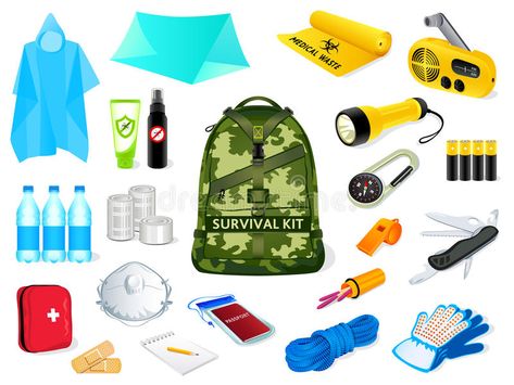 Backpack Survival Kit, Home Emergency Kit, Survival Backpack, Emergency Survival Kit, Bag Illustration, Car Buying Tips, 3d Printing Pen, Emergency Supplies, Bug Out Bag