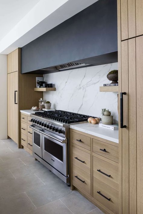 Kitchen Design Mistakes To Avoid - Mindy Gayer Design Co. Modern Kitchen Hood, Mindy Gayer Design, Oak Interior Doors, Porcelain Countertops, White Oak Kitchen, Steel Hood, Dirty Kitchen, Contemporary Coastal, Kitchen Hoods