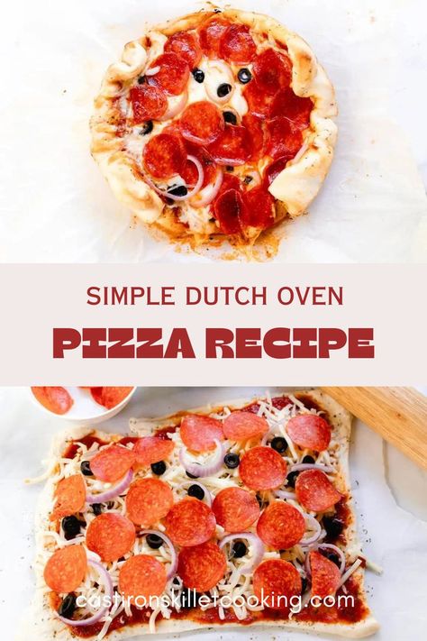 Have you heard about the recent surge in popularity of dutch oven pizza? After making this recipe, you’ll see why! pizza ideas, homeade pizza recipes, Ditch Oven, Dutch Oven Pizza, Pizza Crust Dough, Pizza Ideas, Oven Pizza, Deep Dish Pizza, Frozen Pizza, Pizza Slice, Pizza Recipe