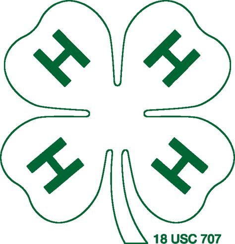 4h Coloring Pages Free Printable, 4-h Poster Ideas, 4h Clover, 4 H Clover, Clover Clipart, 4 H Club, Flag Coloring Pages, H Logos, Animal Projects