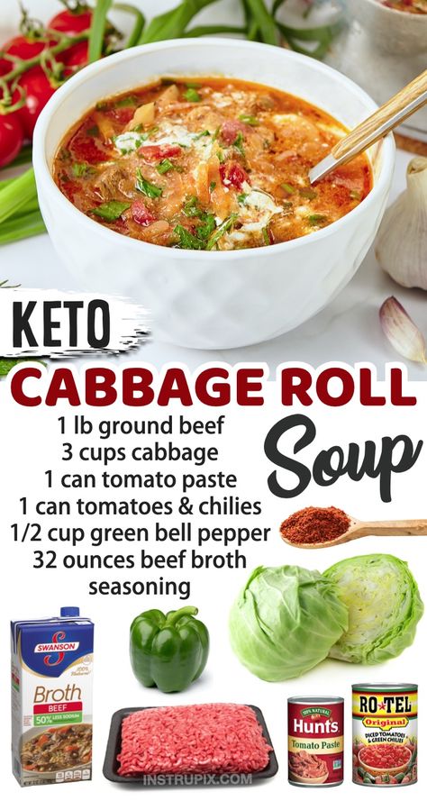 10 Best Reviewed Keto Soup Recipes (Quick & Easy) Soup Recipes Quick, Easy Keto Soup Recipes, Keto Cabbage, Keto Soup Recipes, 1000 Calorie, Keto Broccoli Cheese Soup, Low Carb Soup Recipes, Cabbage Roll Soup, Recetas Keto