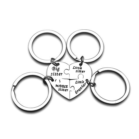 Gift Ideas For My Brother, Sibling Gift Ideas, Gift Ideas For Siblings, Brother Gifts From Sister, Adorable Keychains, Brother Gifts, Matching Keychain, Middle Sister, Sister Day