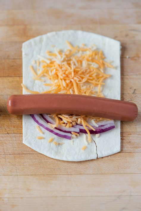 Tortilla Hot Dog Wraps Hot Dog Wraps, Wrapped Hot Dogs, Hot Dog Rolls, Dogs Ideas, Hot Dog Sauce, Hot Dogs Recipes, Grilling Ideas, Burger Dogs, Dog Wrap