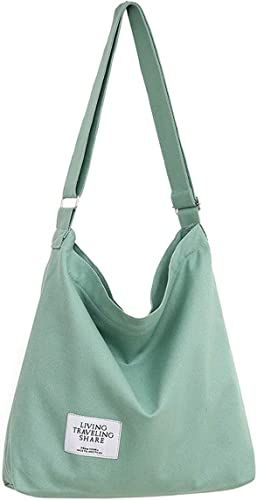 Women's Retro Large Size Canvas Shoulder Bag Hobo Cross body Handbag Casual Tote Dark Sea Green, Green Clothing, Tennis Bags, Dark Sea, Best Crossbody Bags, Handbags Casual, Casual Tote, Cute Bags, Canvas Shoulder Bag