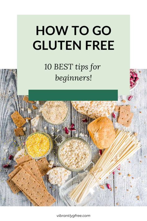 Learn how to go gluten free for celiac disease, gluten sensitivity, or other health reasons. These 10 easy tips are the perfect jumpstart! #glutenfree #glutenfreediet #celiac #glutenfreefood Gluten Foods To Avoid, Gluten Free For Beginners, Gluten Free Benefits, Gluten Free Grocery List, Gluten Free Guide, Gluten Free Shopping, Gluten Free Travel, Going Gluten Free, Gluten Free Restaurants