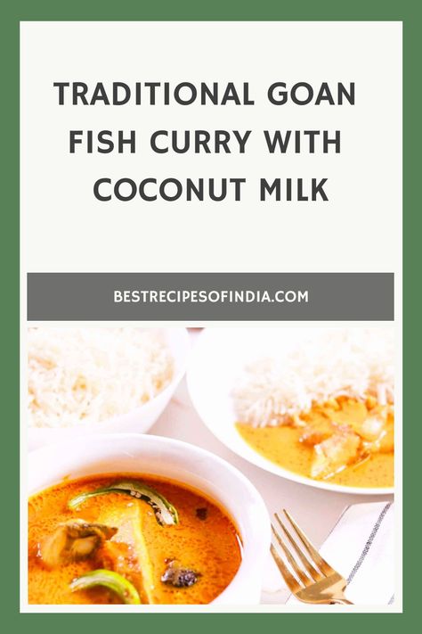 Traditional Goan fish curry with coconut milk served with rice. Goan Curry, Goan Fish Curry Recipe, Goan Fish Curry, Goan Cuisine, Recipe With Coconut Milk, Curry With Coconut Milk, Fish Curry Recipe, Coconut Milk Recipes, Ginger Nut