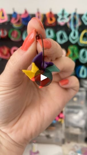 25K views · 944 reactions | Made some cute little spinning earrings today! I’m always fiddling with my earrings… so I think I’ll have fun with these! 
.
.
#polymerclay #polyclay #tutorial #spinner #earrings #rainbow #craft #diy @sculpey_official | The Little Craft House | Avi Snow · What I Need Rainbow Craft, Craft House, What I Need, Craft Diy, Ceramic Clay, Have Fun, Spinning, Home Crafts, Polymer Clay