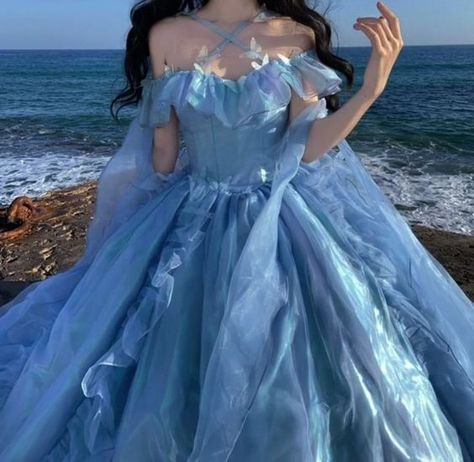 Fancy Fairy Dress, Princess Ball Gowns Fantasy Fairytale, Fairy Dresses Aesthetic, Fairytale Dress Princesses Ball Gowns, Fairy Dress Fantasy, Prom Dresses Fairy, Fantasy Fairy Dress, Fairy Prom Dresses, Fantasy Prom Dress