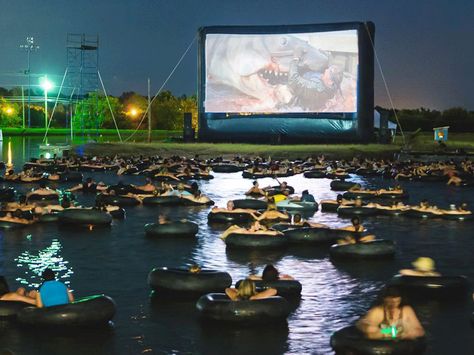 The Alamo Drafthouse has given new life to the 1975 Spielberg thriller. Austin, TX Alamo Drafthouse, Outdoor Cinema, Brave Enough, Texas Travel, Oh The Places Youll Go, Travel Bucket List, Austin Texas, Projector, Places To See