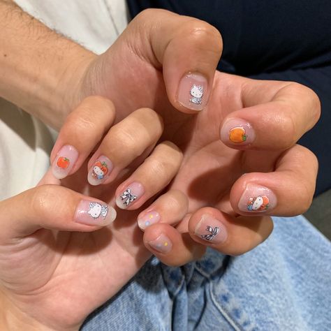 matching hello kitty nails w my bf Matching Nail Ideas, Nail Ideas For Couples, Matching Nails, Hairstyles For 2023, Kitty Nails, Mens Nails, Cute Spring Nails, Nail Colour, Hello Kitty Nails