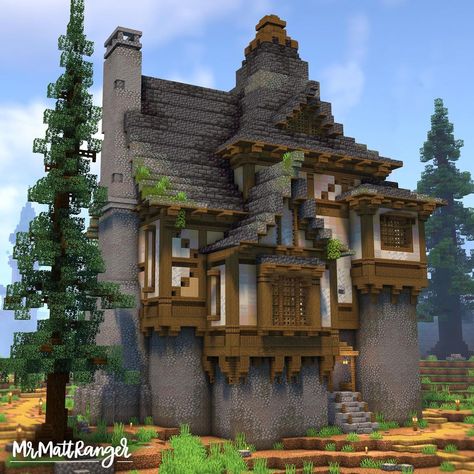 Minecraft Tavern, Minecraft Medieval Buildings, Minecraft Temple, Medieval Tavern, Minecraft Building Blueprints, Rumah Minecraft Sederhana, Minecraft Structures, Minecraft House Plans, Bangunan Minecraft